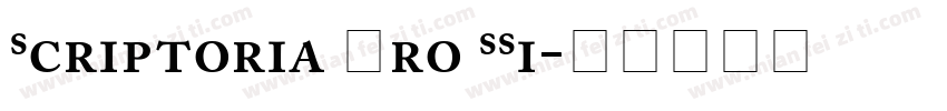 Scriptoria Pro SSi字体转换
